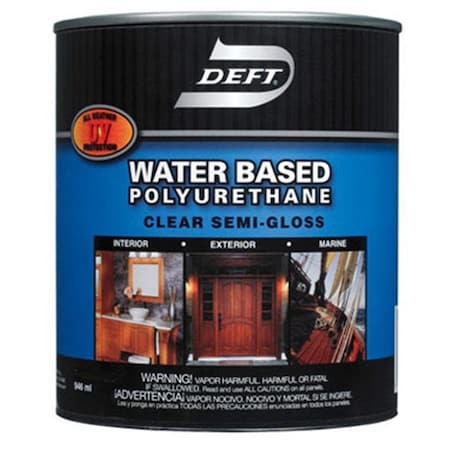Deft Deft DFT258-01 Water Based Semi-Gloss Polyurethane 167282